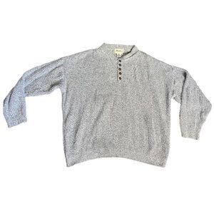 Eddie Bauer | Mens Gray 5 Buttons Knit Sweater Size XL Made in U.S.A